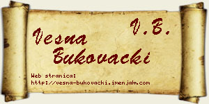 Vesna Bukovački vizit kartica